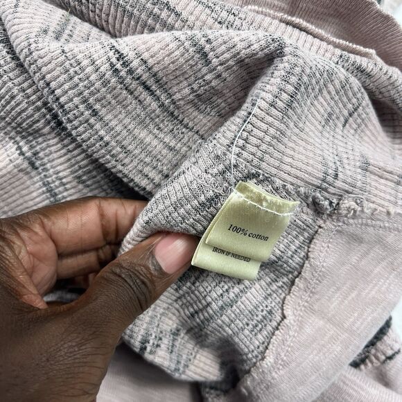 Dylan V-Neck Thermal Shirt Camouflage Asymmetric Raw Hem Streetwear Top SMALL - Picture 8 of 10